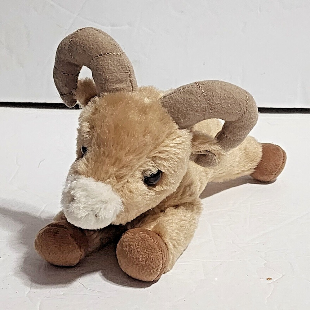 Aurora Mini Flopsie Big Horn Ram Sheep Plush Stuffed Animal Realistic 8" 2020